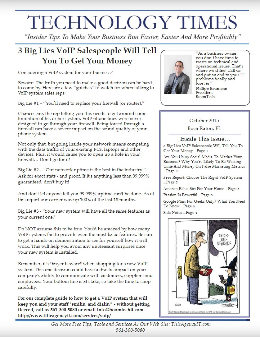 October 2015 Newsletter
